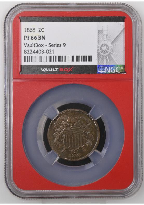 1868 2C NGC PF66BN FRONT