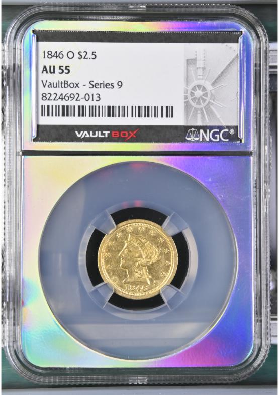 1846-O G$2.5 NGC AU55 FRONT