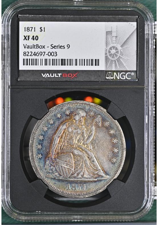 1871 $1 NGC XF40 Toner FRONT