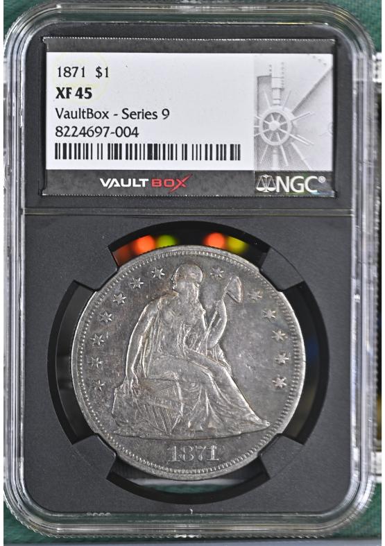 1871 $1 NGC XF45 FRONT