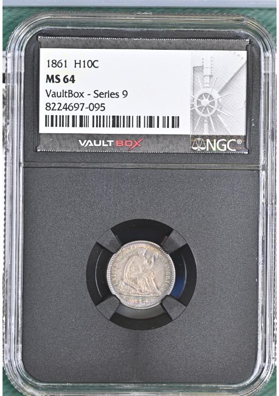 1861 H10C NGC MS64 FRONT