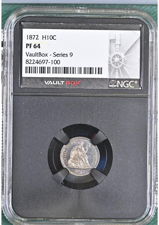 1872 H10C NGC PF64 FRONT