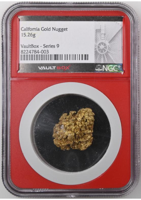 15.26G CALIFORNIA GOLD NUGGET NGC GENUINE FRONT