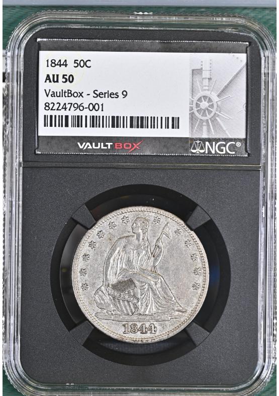 1844 50C NGC AU50 FRONT
