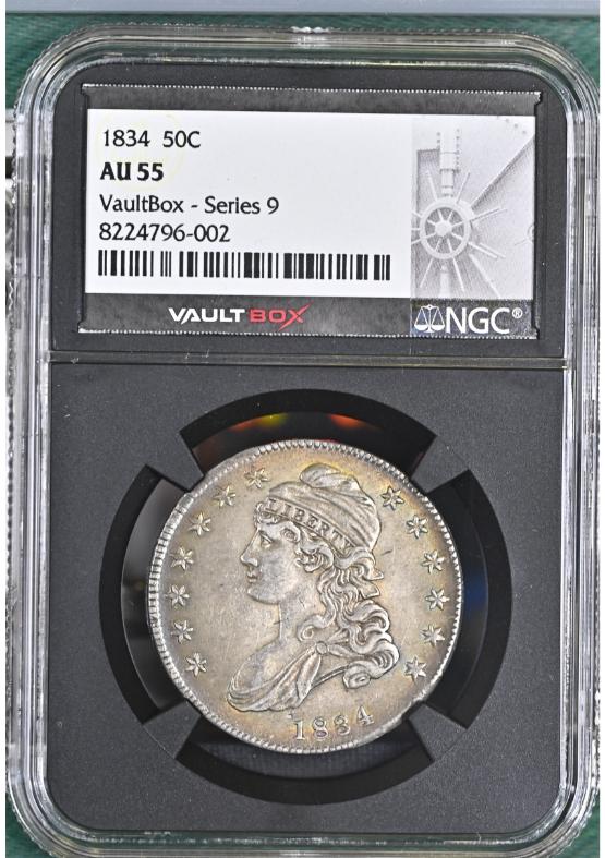 1834 50C NGC AU55 FRONT
