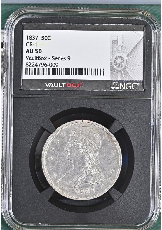 1837 GR-1 50C NGC AU50 FRONT