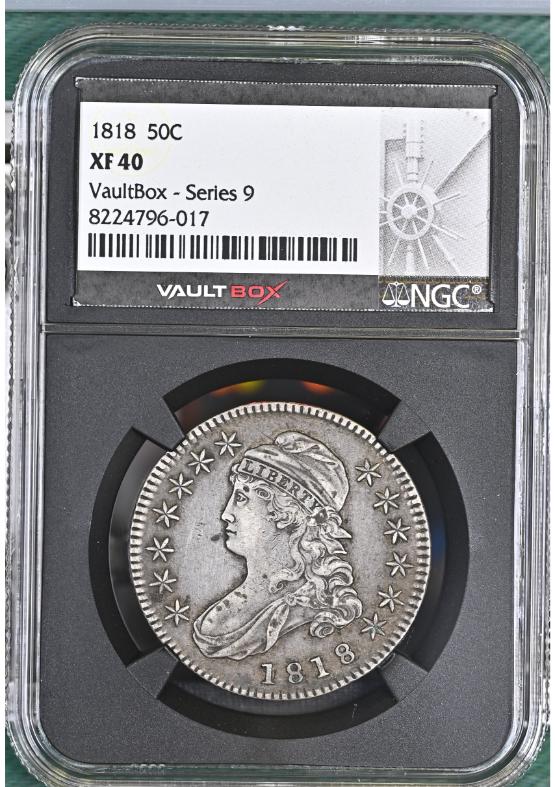 1818 50C NGC XF40 FRONT