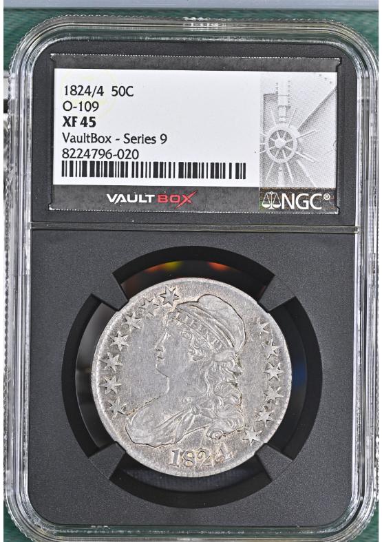 1824/4 O-109 50C NGC XF45 FRONT