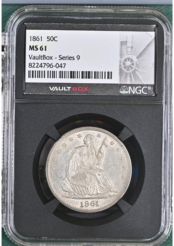 1861 50C NGC MS61 FRONT