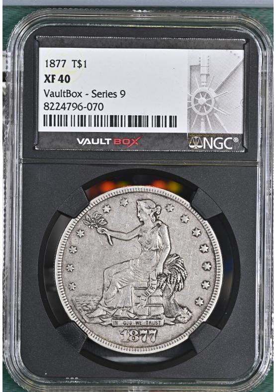 1877 T$1 NGC XF40 FRONT