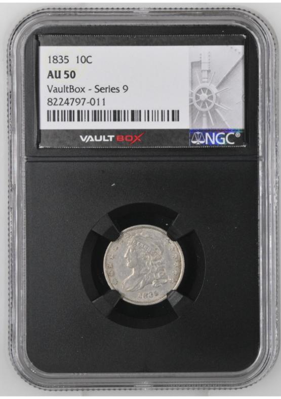 1835 10C NGC AU50 FRONT