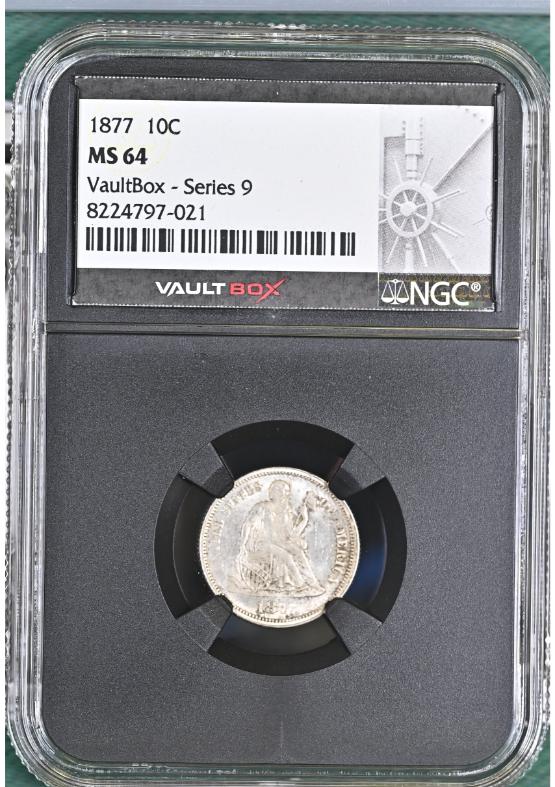 1877 10C NGC MS64 FRONT
