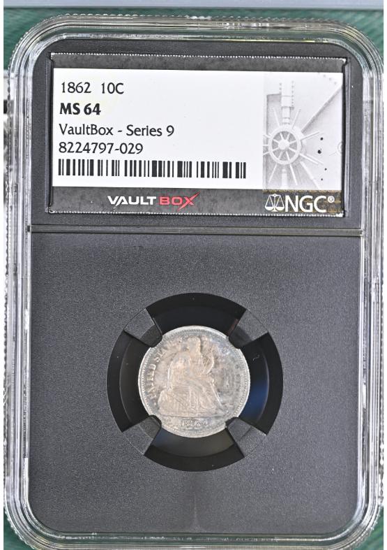 1862 10C NGC MS64 FRONT