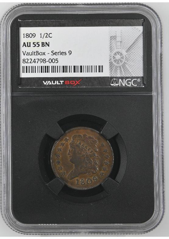 1809 1/2C NGC AU55BN FRONT