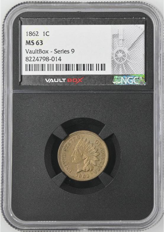 1862 1C NGC MS63 FRONT