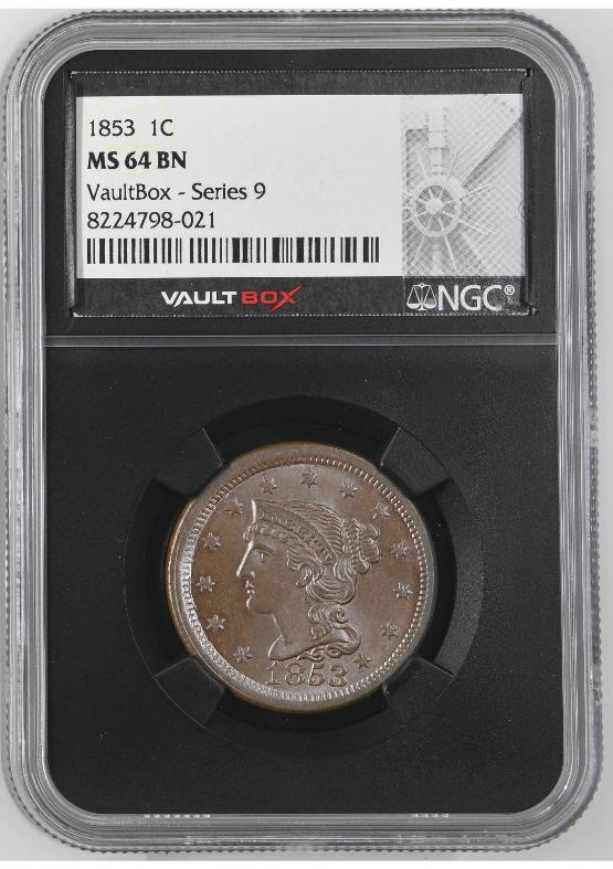 1853 1C NGC MS64BN FRONT