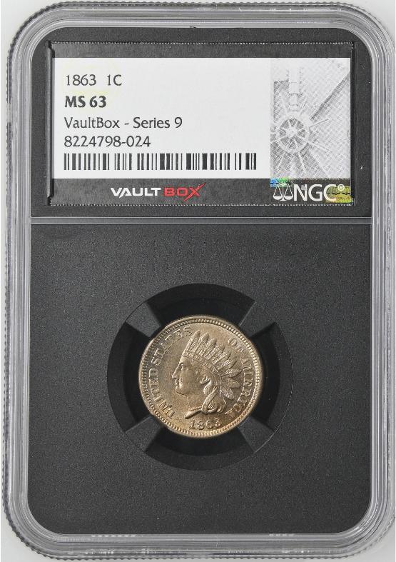 1863 1C NGC MS63 FRONT