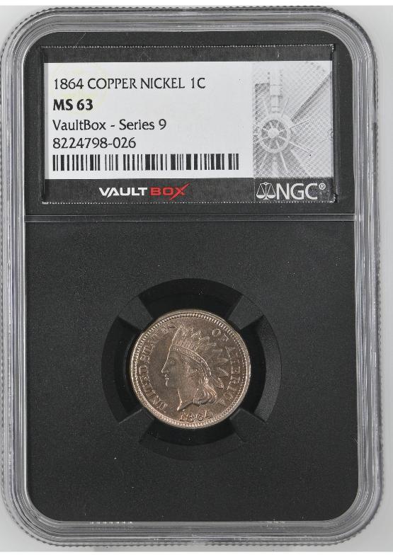 1864 COPPER NICKEL 1C NGC MS63 FRONT