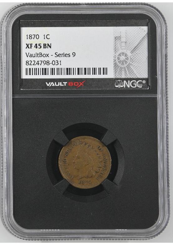 1870 1C NGC XF45BN FRONT