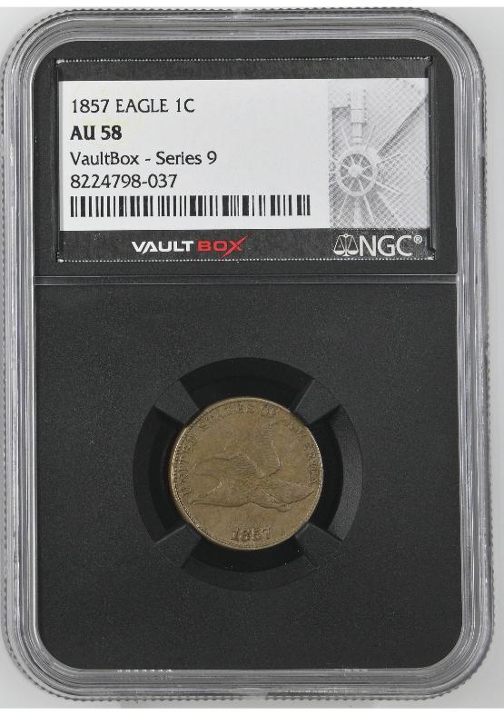 1857 EAGLE 1C NGC AU58 FRONT