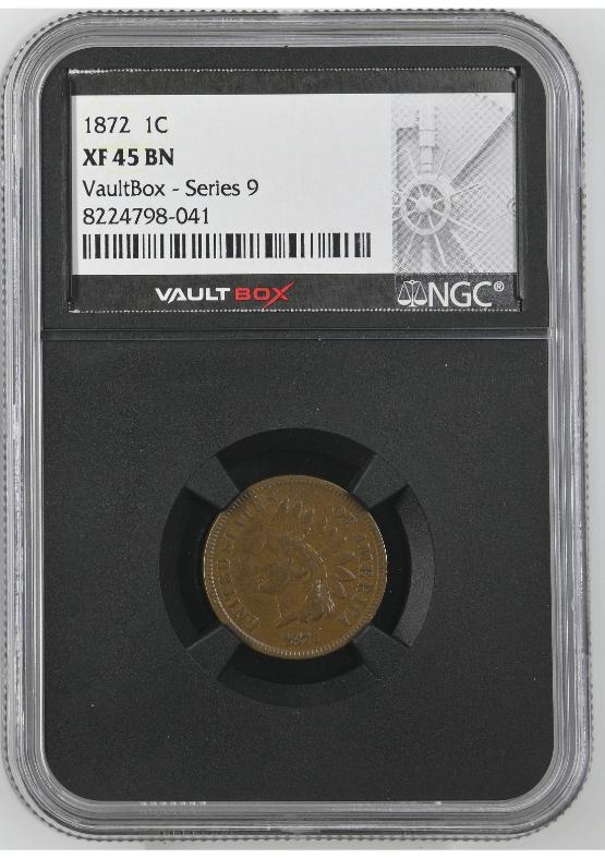 1872 1C NGC XF45BN FRONT