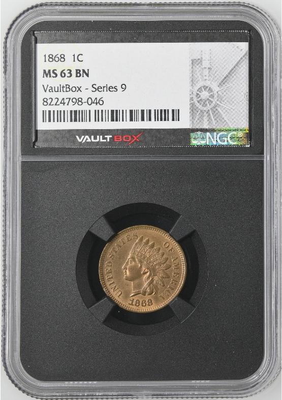 1868 1C NGC MS63BN FRONT
