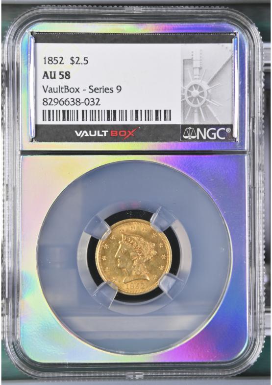 1852 G$2.5 NGC AU58 FRONT