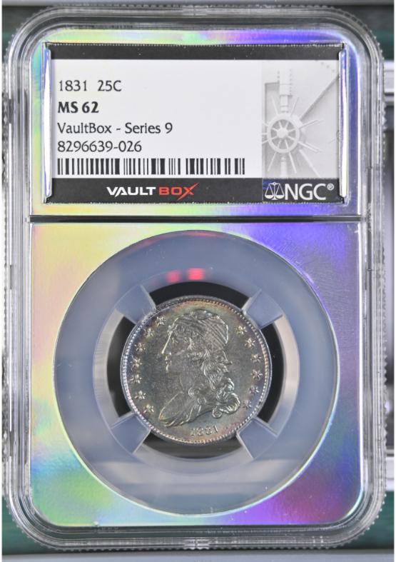 1831 25C NGC MS62 TONER FRONT