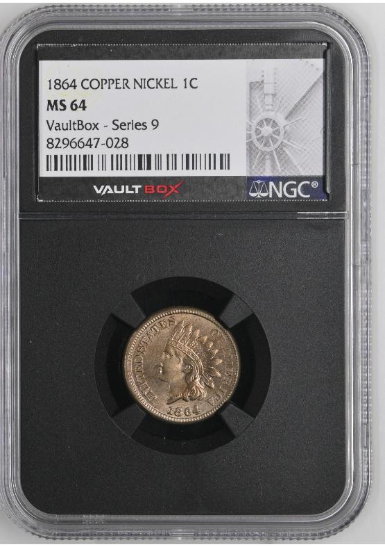 1864 COPPER NICKEL 1C NGC MS64 FRONT