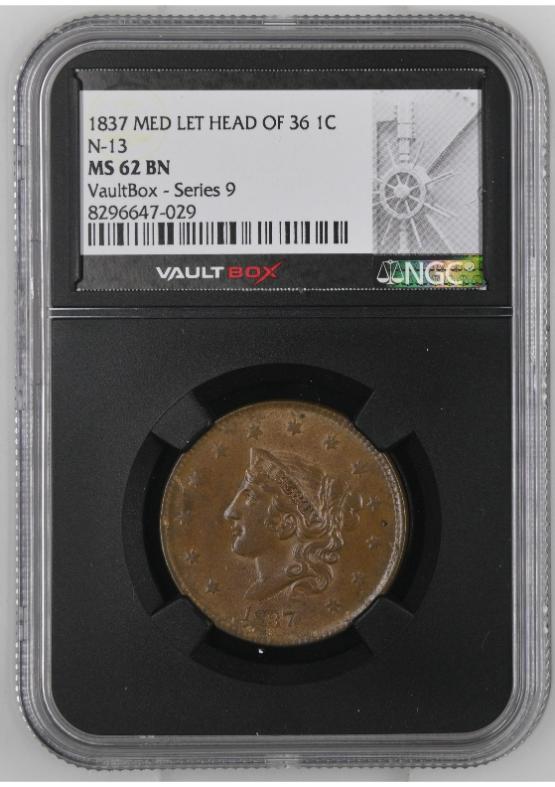 1837 HEAD OF 36 PLAIN CORDS