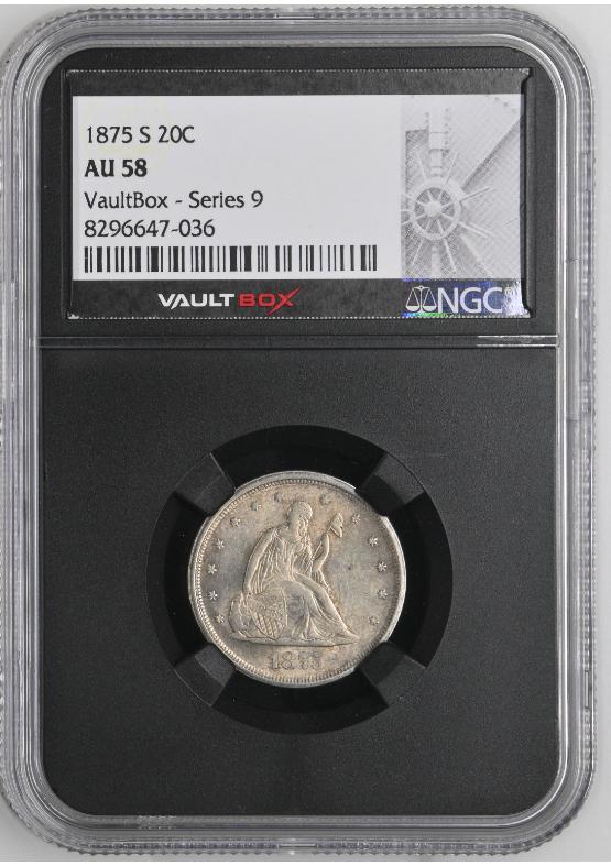 1875-S 20C NGC AU58 FRONT