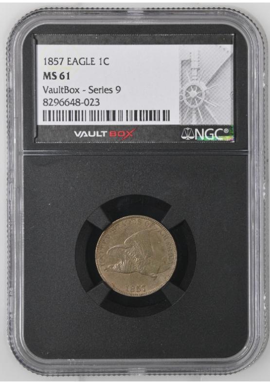 1857 EAGLE 1C NGC MS61 FRONT