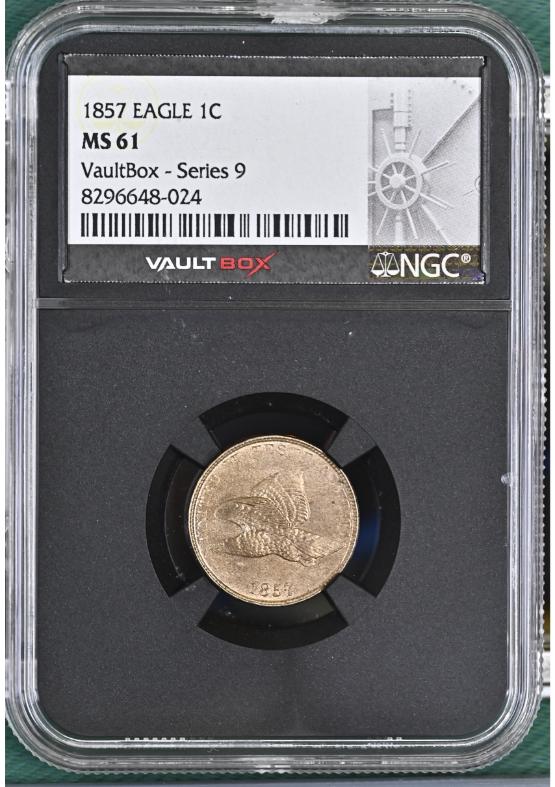 1857 EAGLE 1C NGC MS61 FRONT