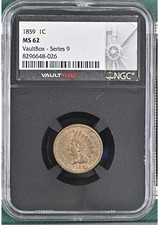1859 1C NGC MS62 FRONT