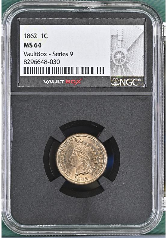 1862 1C NGC MS64 FRONT