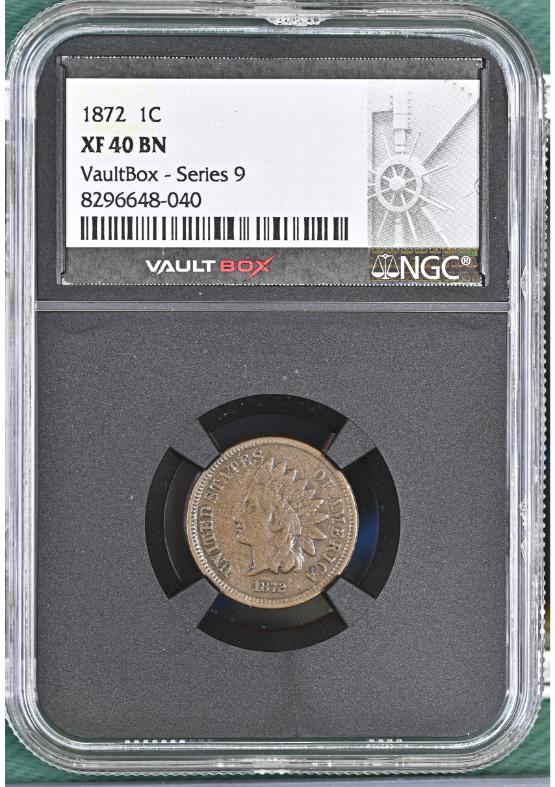 1872 1C NGC XF40BN FRONT