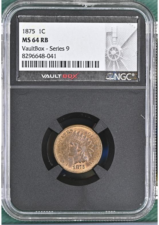 1875 1C NGC MS64RB FRONT