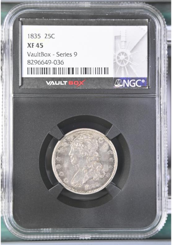 1835 25C NGC XF45 FRONT