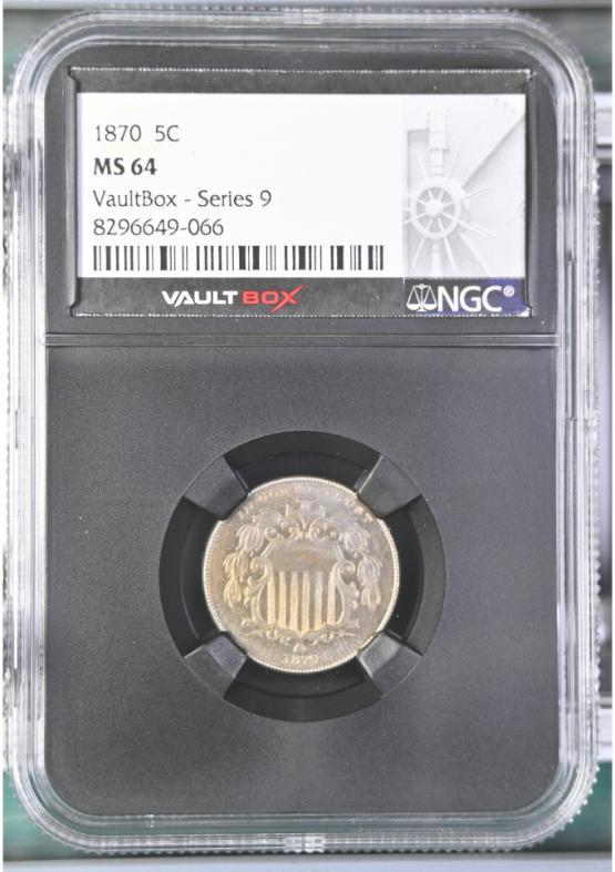 1870 5C NGC MS64 FRONT