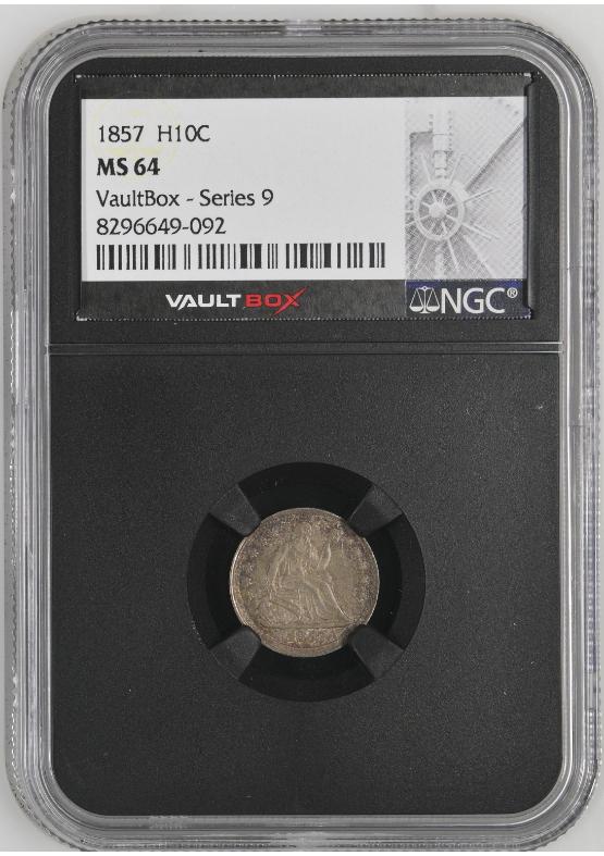 1857 H10C NGC MS64 FRONT
