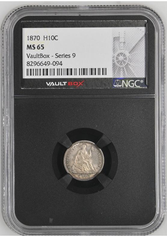 1870 H10C NGC MS65 FRONT