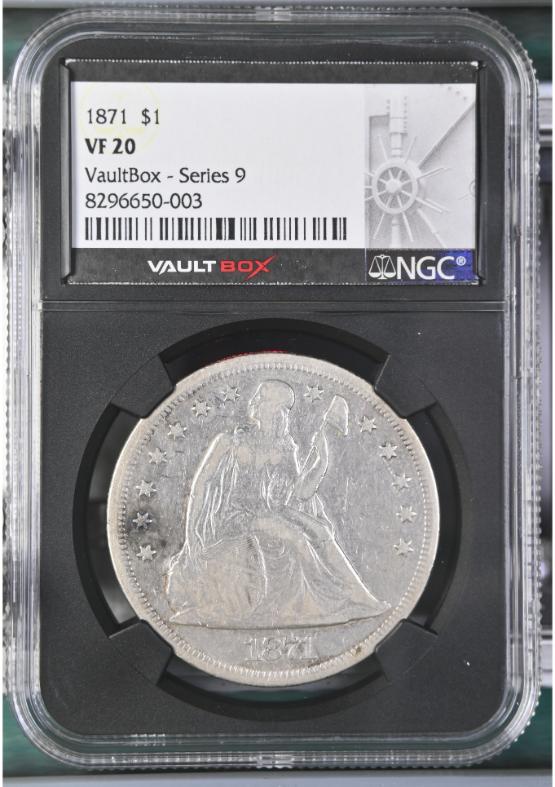 1871 $1 NGC VF20 FRONT