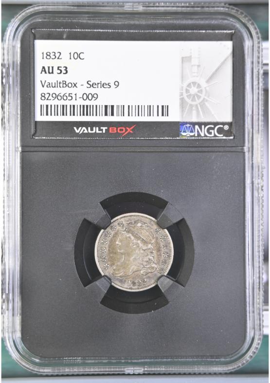1832 10C NGC AU53 FRONT