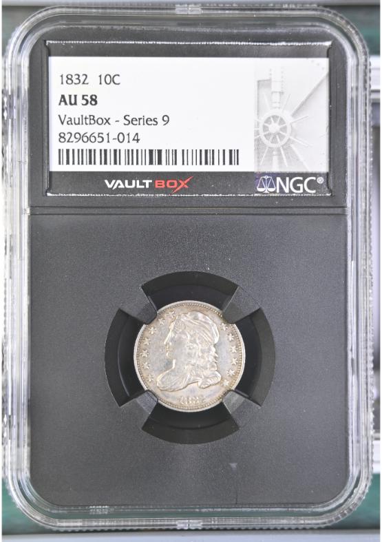 1832 10C NGC AU58 FRONT