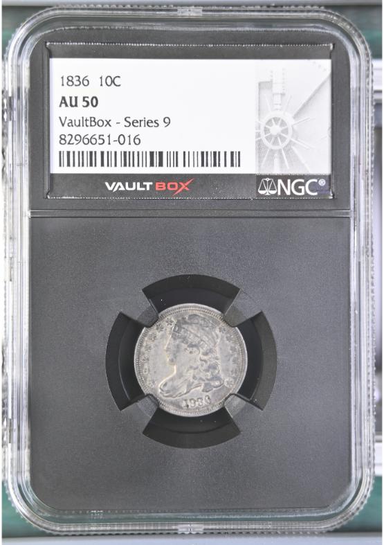 1836 10C NGC AU50 FRONT