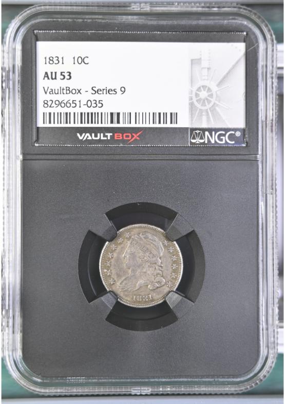 1831 10C NGC AU53 FRONT
