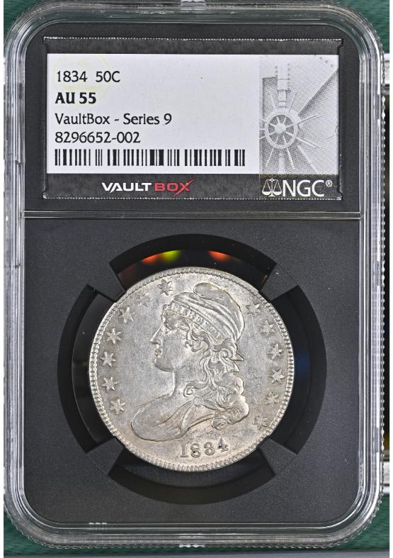 1834 50C NGC AU55 FRONT