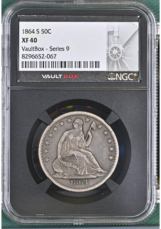 1864-S 50C NGC XF40 FRONT