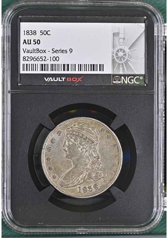 1838 50C NGC AU50 FRONT