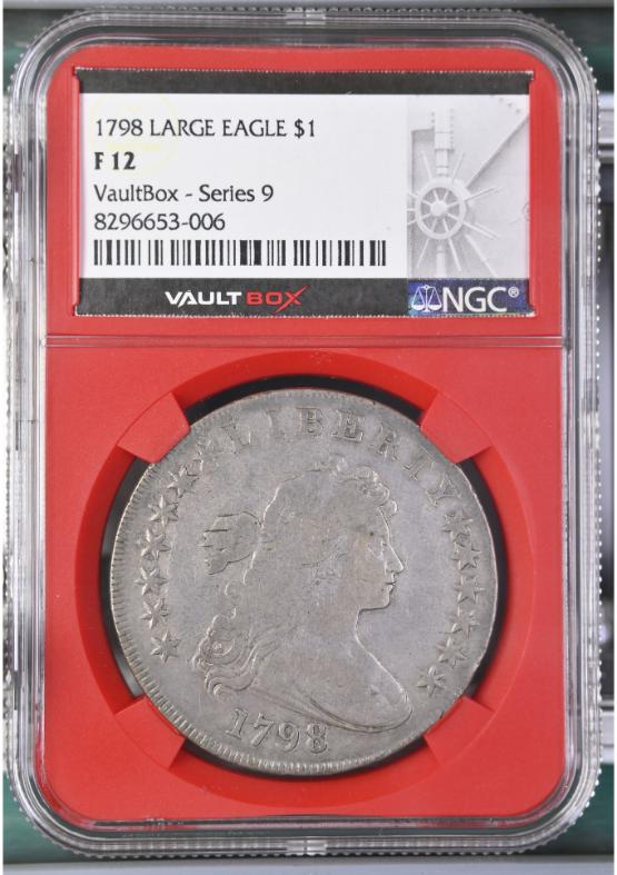 1798 LARGE-EAGLE $1 NGC F12 FRONT